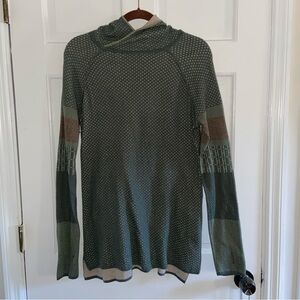 Krimson Klover Green Patterned Hooded Sweater